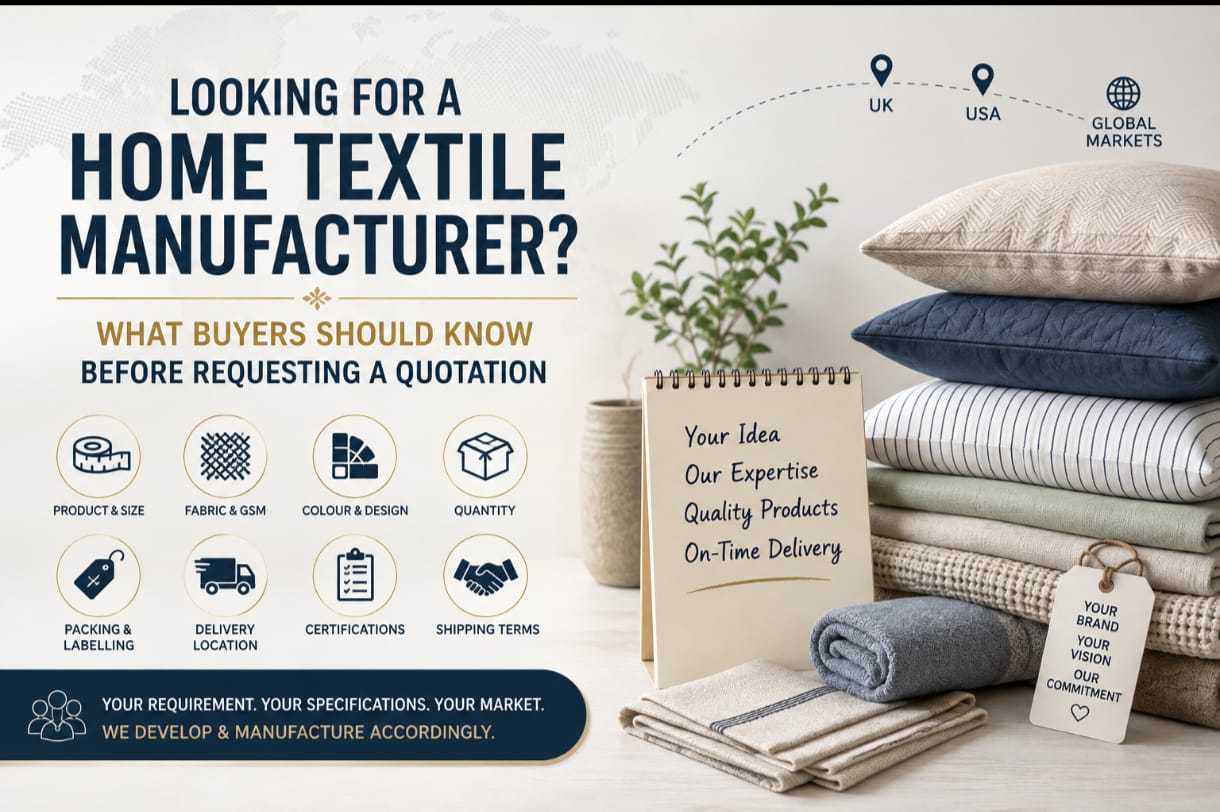 "Looking for a Home Textile Manufacturer? What Buyers Should Know Before Requesting a Quotation"
